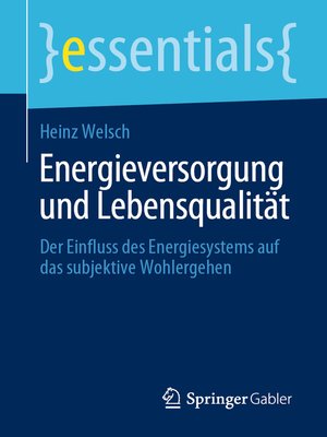 cover image of Energieversorgung und Lebensqualität
